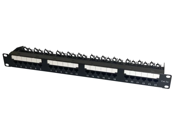 5e UTP Cat.5e Patch Panel 24Port Dual Use IDC with Smart Cable Manager