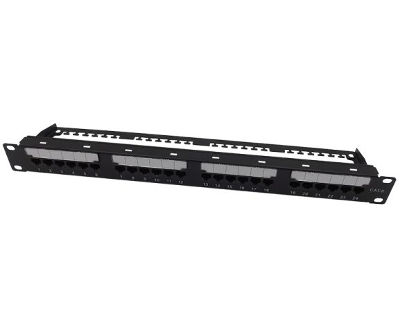 UTP Cat.6 Patch Panel 24 Port Dual Use IDC With Back Bar