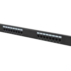 one UTP Cat.5e Patch Panel 16 Port 110 IDC