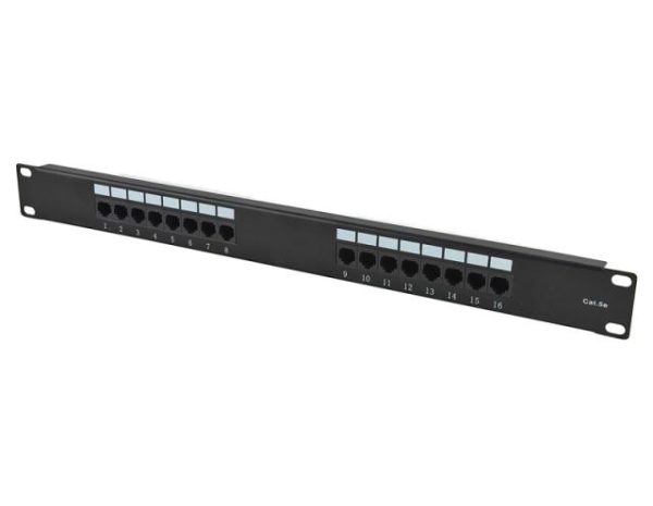 one UTP Cat.5e Patch Panel 16 Port 110 IDC